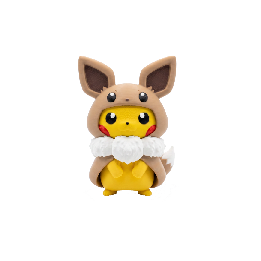 Pikachu con disfraz de Eevee